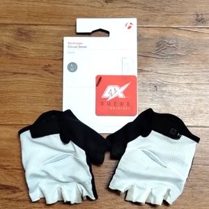 Trek Bontrager Suede Circuit Gloves White Black Large